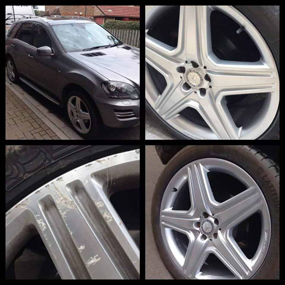 mercedes ml diamond cut alloys refurbed