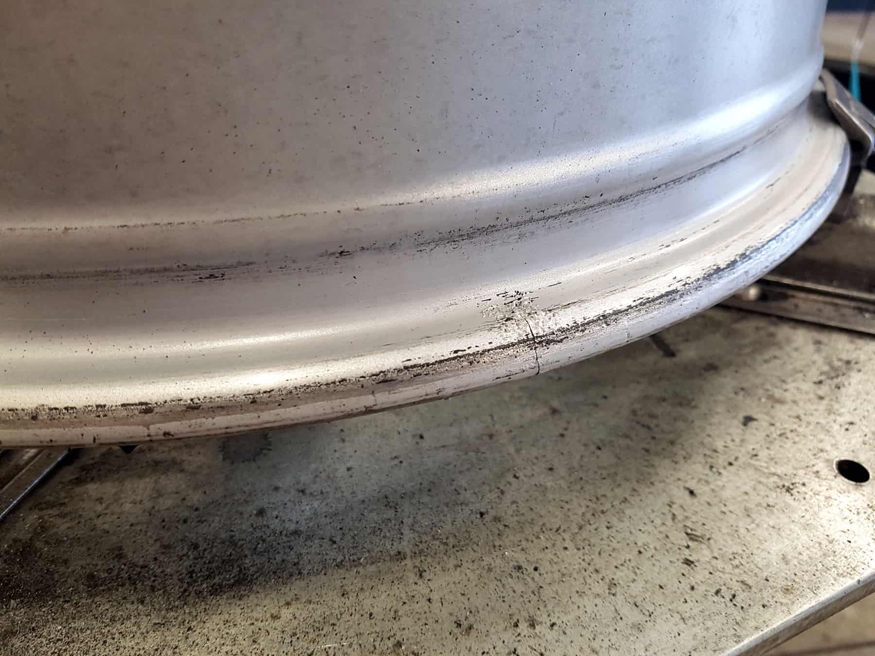 Cracked Alloy Wheel